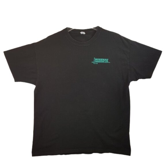 Vintage Tee Shirt ROSENAU TRANSPORT Kenworth Large US L Alberta Saskatchewan BC - Picture 2 of 16